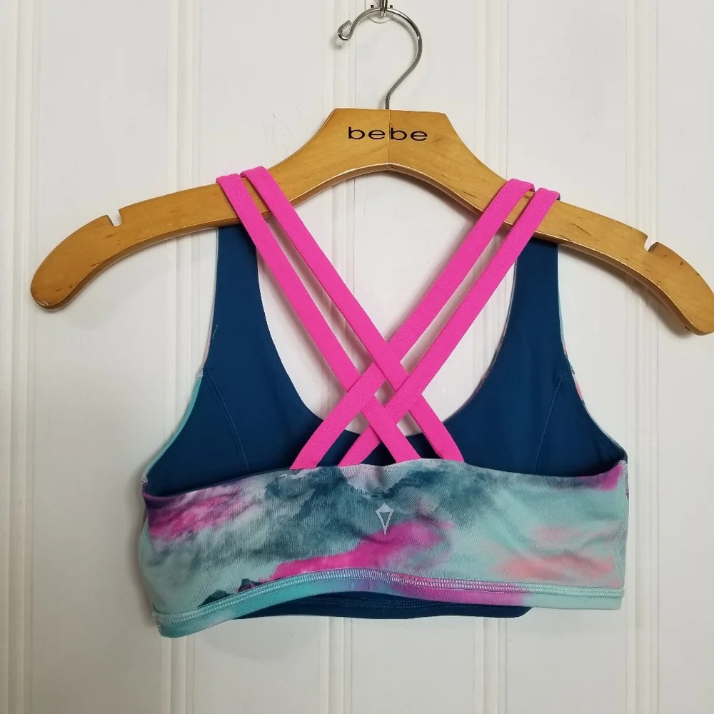 Ivivva Lululemon Sports Bra Girls S/M Vitality Reversible Strappy Athleisure